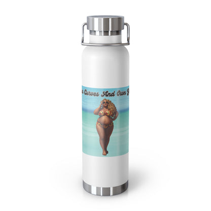 Rock Your Curves And Own Your Waves Insulated 22 oz Water Bottle