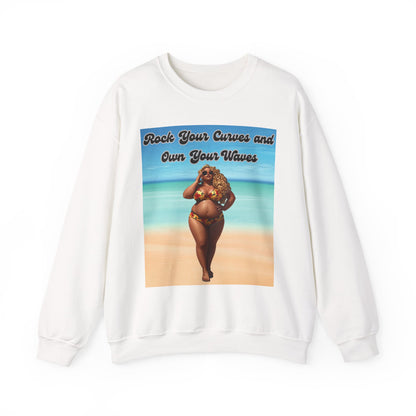 Rock Your Curves and Own Your Waves Crewneck Sweatshirt