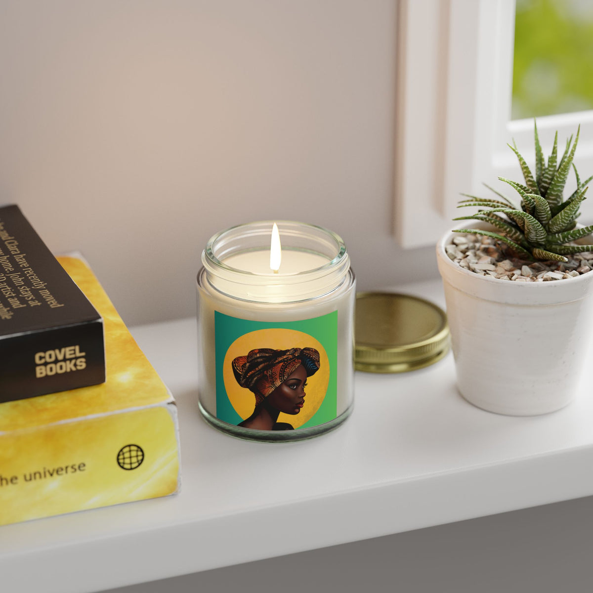 Moon-Scented Candles, Coconut Apricot Wax (4oz, 9oz)