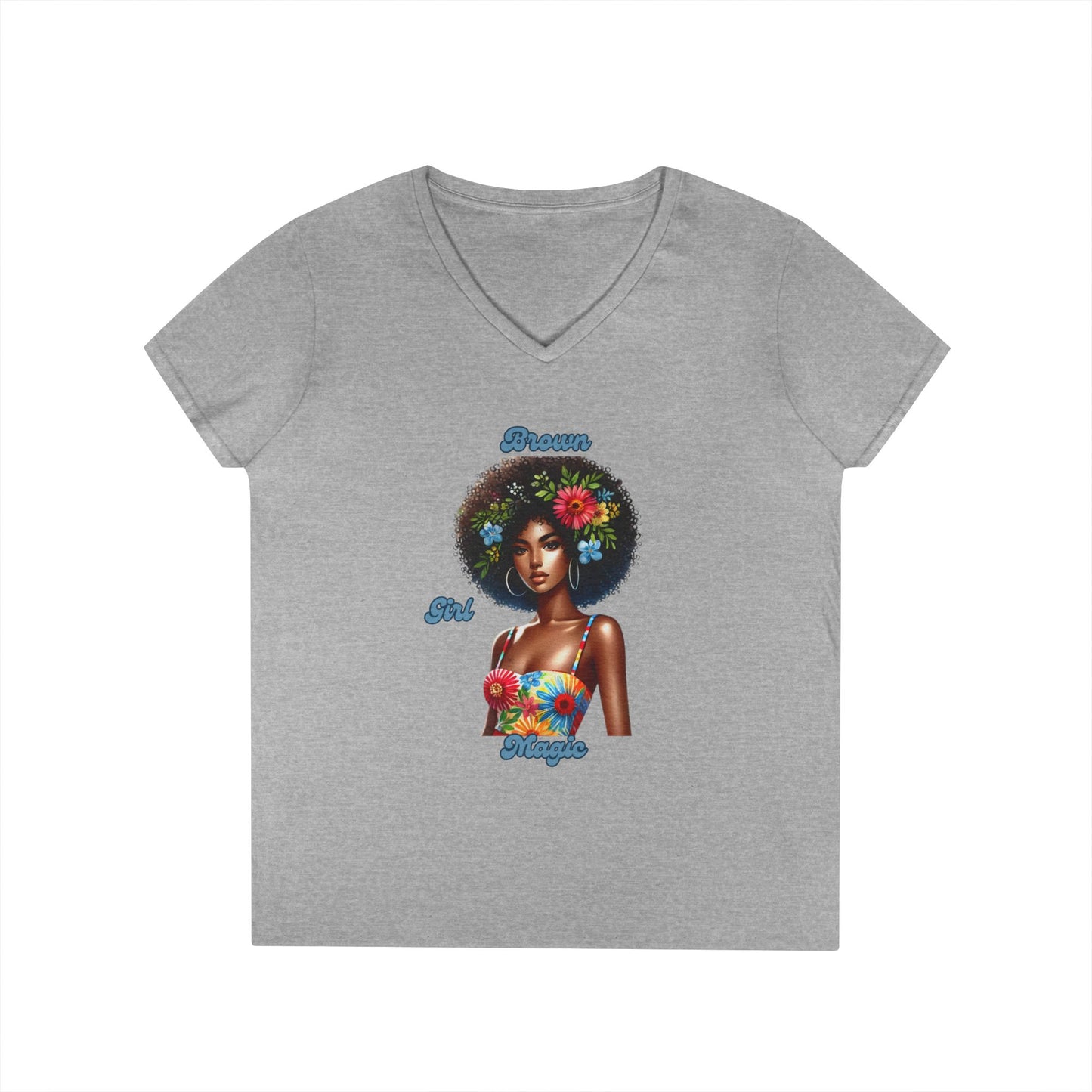 Brown Girl Magic Graphic Tee - V-Neck
