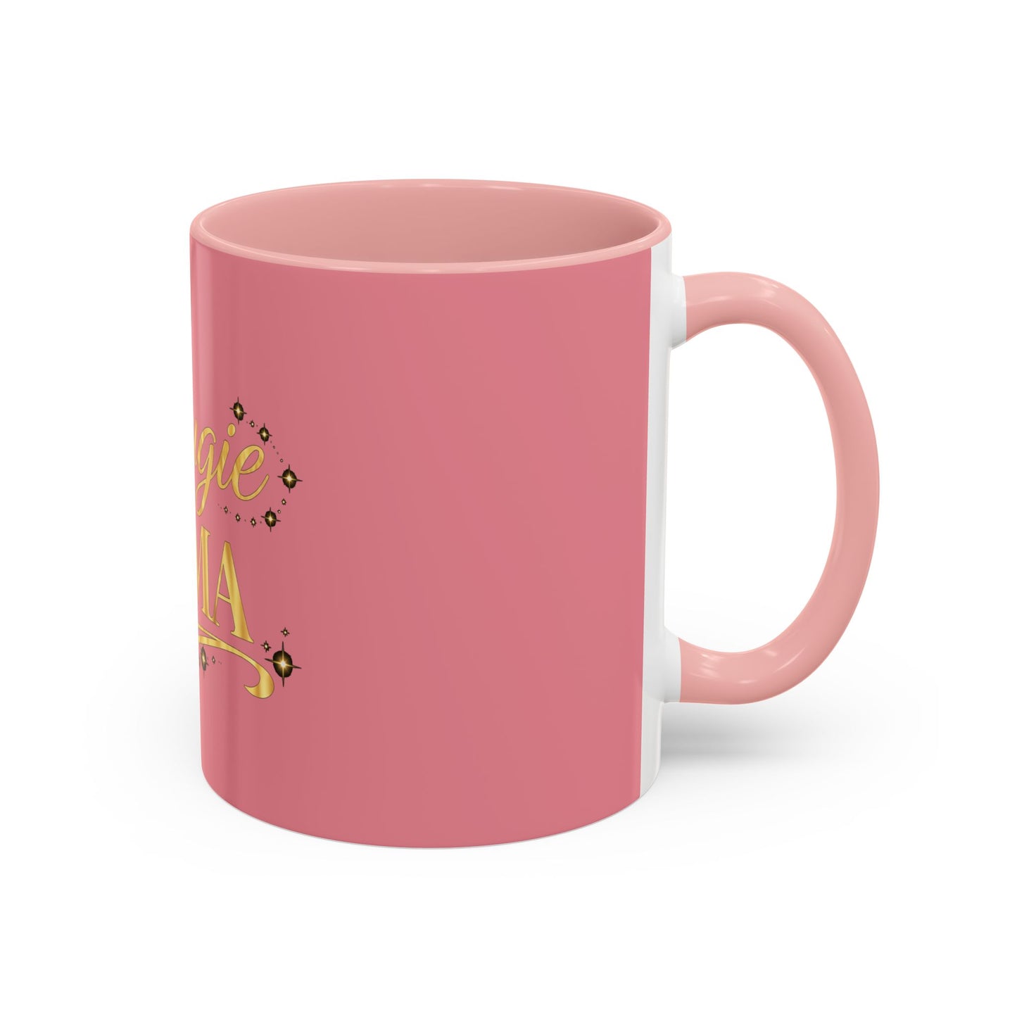 Bougie Mama Coffee Mug – Pink Accent 11/15oz, Gold Script Mom Gift