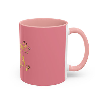 Bougie Mama Coffee Mug – Pink Accent 11/15oz, Gold Script Mom Gift