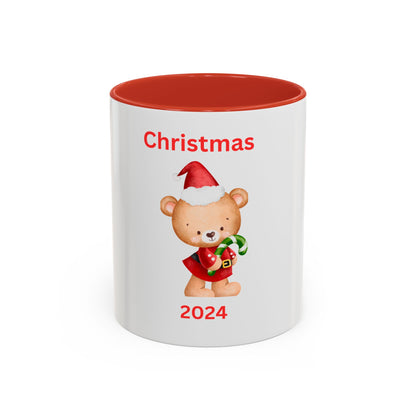 Bear with Stocking-Green Candy Cane