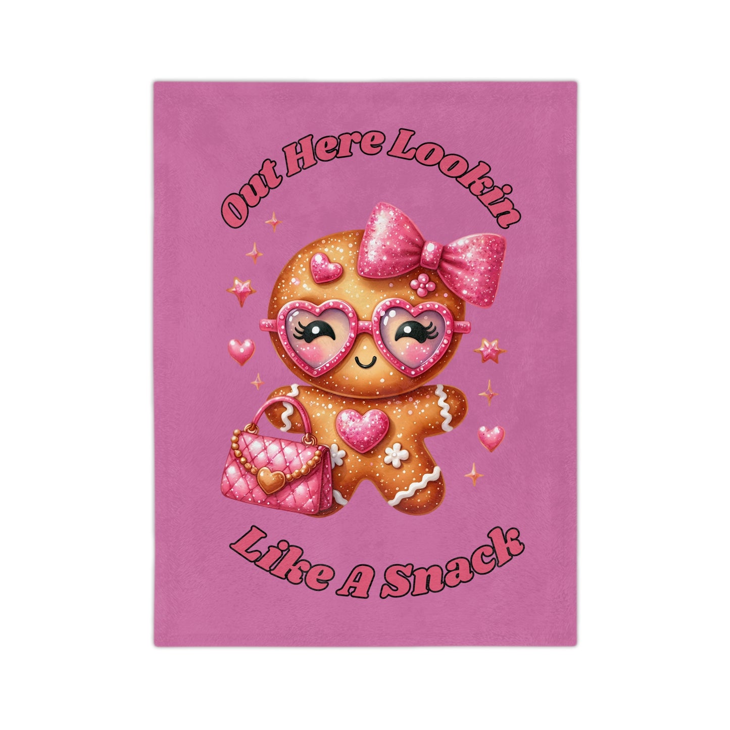 Lookin Like A Snack 1-Velveteen Microfiber Blanket (Lt Pink)