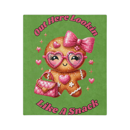 Lookin Like A Snack 1-Velveteen Microfiber Blanket (Lt Green)