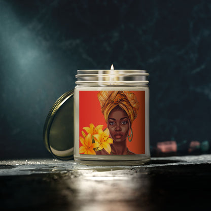 Lily-Scented Candles, Coconut Apricot Wax (4oz, 9oz)