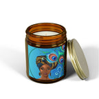 Peacock-Scented Candles, Coconut Apricot Wax (4oz, 9oz)