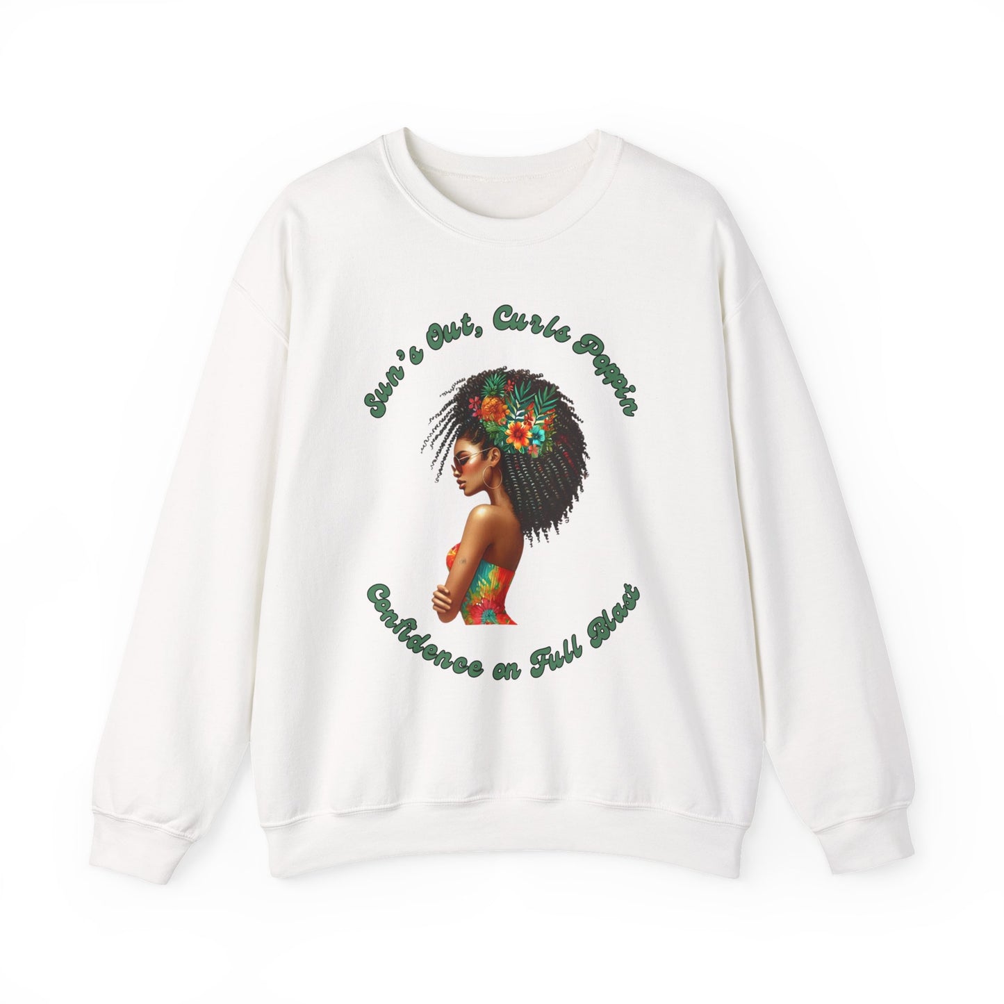 Curls Poppin Crewneck Sweatshirt