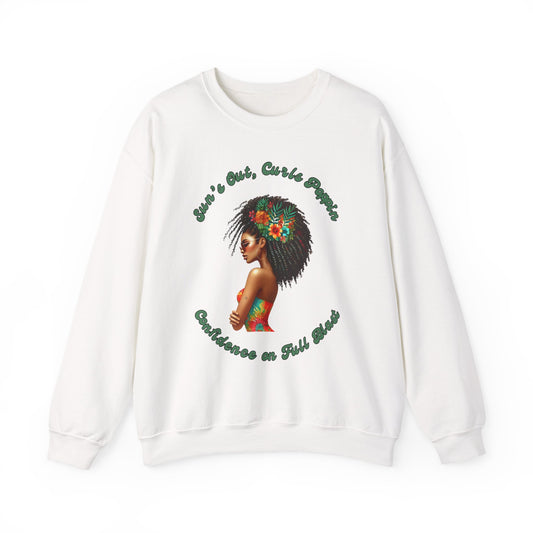 Curls Poppin Crewneck Sweatshirt