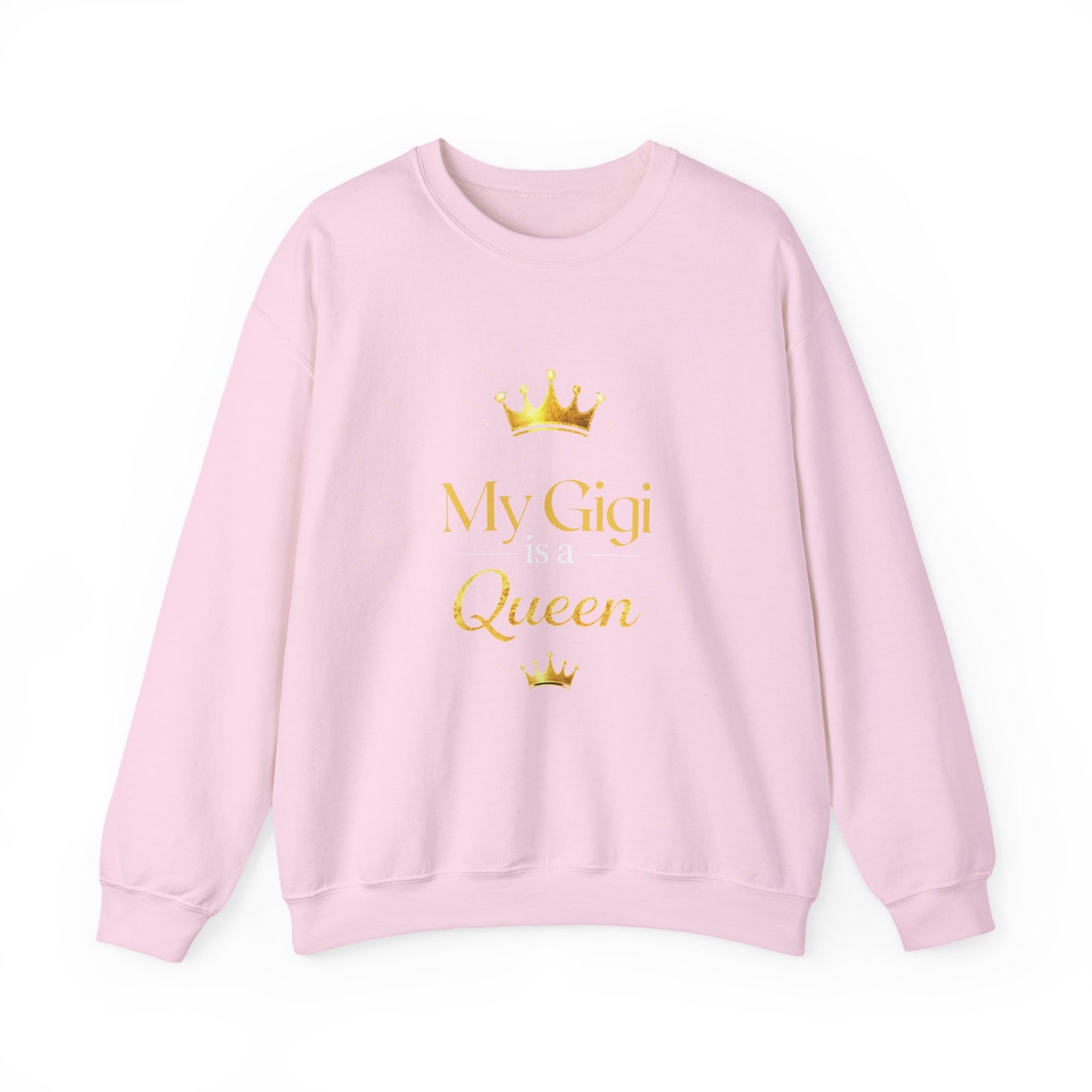 Gigi Crewneck Sweatshirt — "My Gigi is a Queen" Gold Crown Graphic