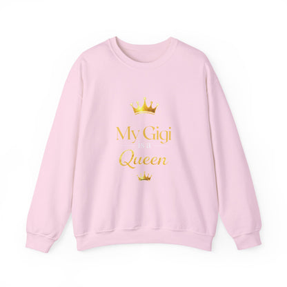 Gigi Crewneck Sweatshirt — "My Gigi is a Queen" Gold Crown Graphic