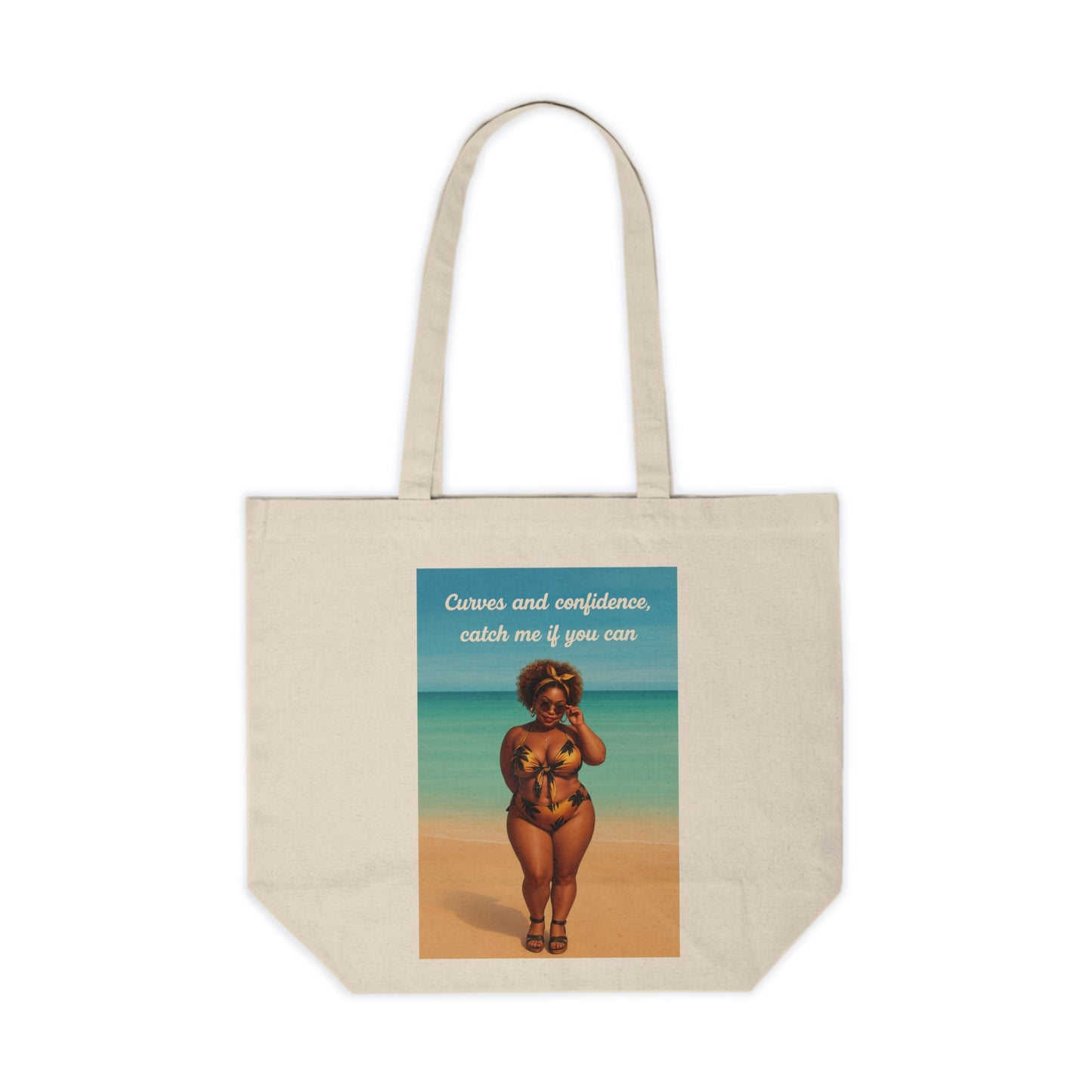 Curvy And Confidence. Catch Me If You Can Canvas Tote Bag