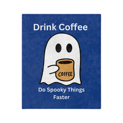Drink Coffee Ghost-Dark Blue