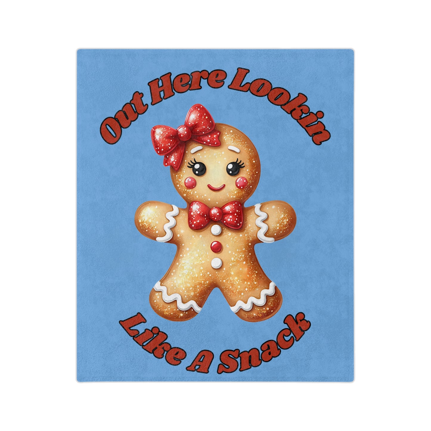 Lookin Like A Snack 2-Velveteen Microfiber Blanket (Lt Blue)