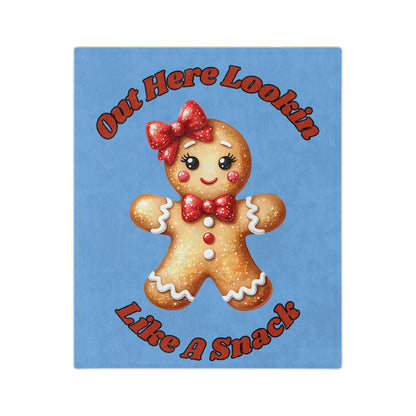 Lookin Like A Snack 2-Velveteen Microfiber Blanket (Lt Blue)