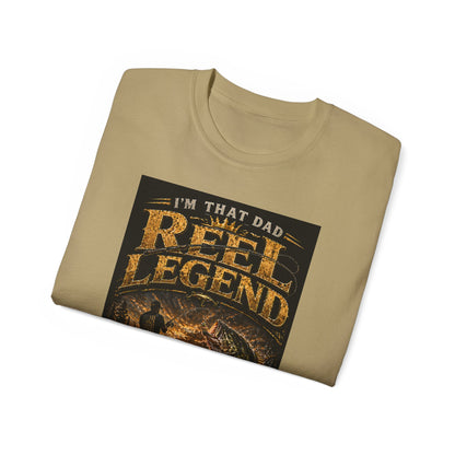 "I'm That Dad, Reel Legend" Graphic Tee-Fishing Dad T-Shirt