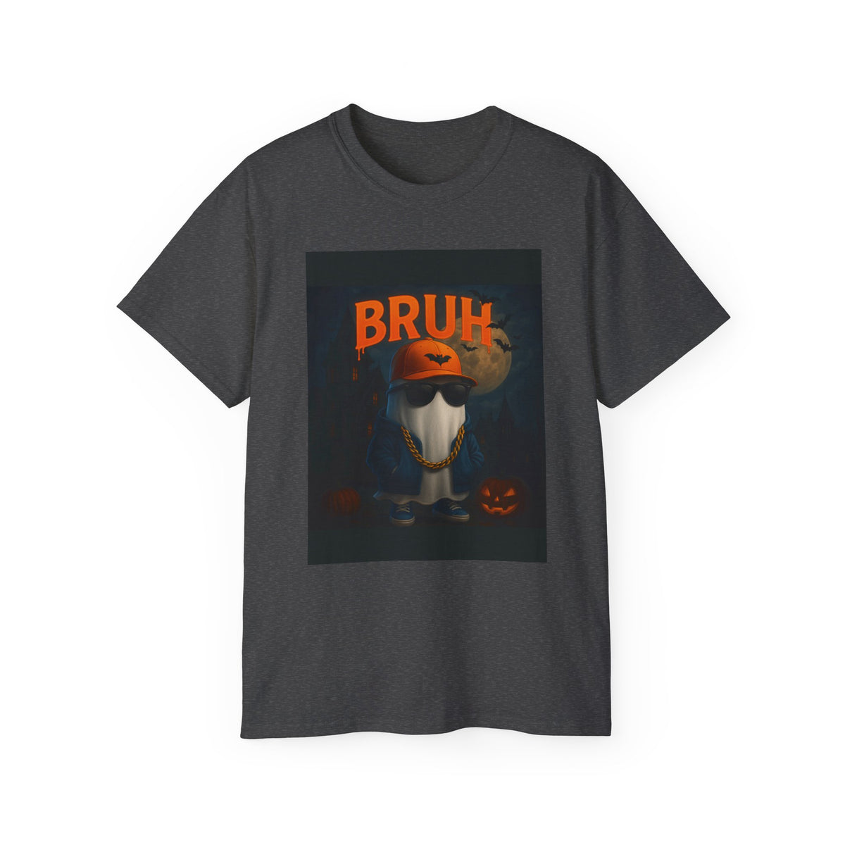 Bruh Cotton T-Shirt (Haunted House)