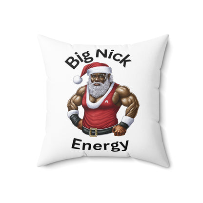 Big Nick Energy-Spun Polyester Square Pillow (White)