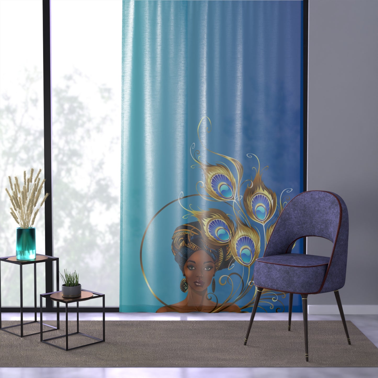 Peacock Queen Window Curtain