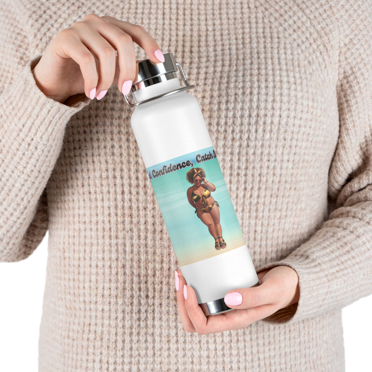 Curves and Confidence Insulated 22 oz Water Bottle