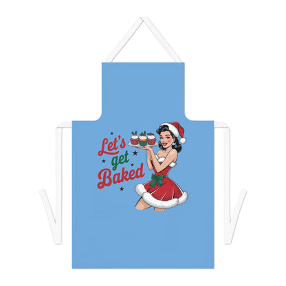 Let's Get Baked-Adult Apron (AOP) (Lt Blue)