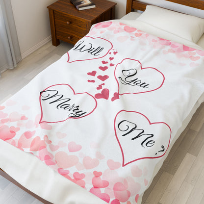 "Will You Marry Me?" Romantic Proposal Heart Throw 2