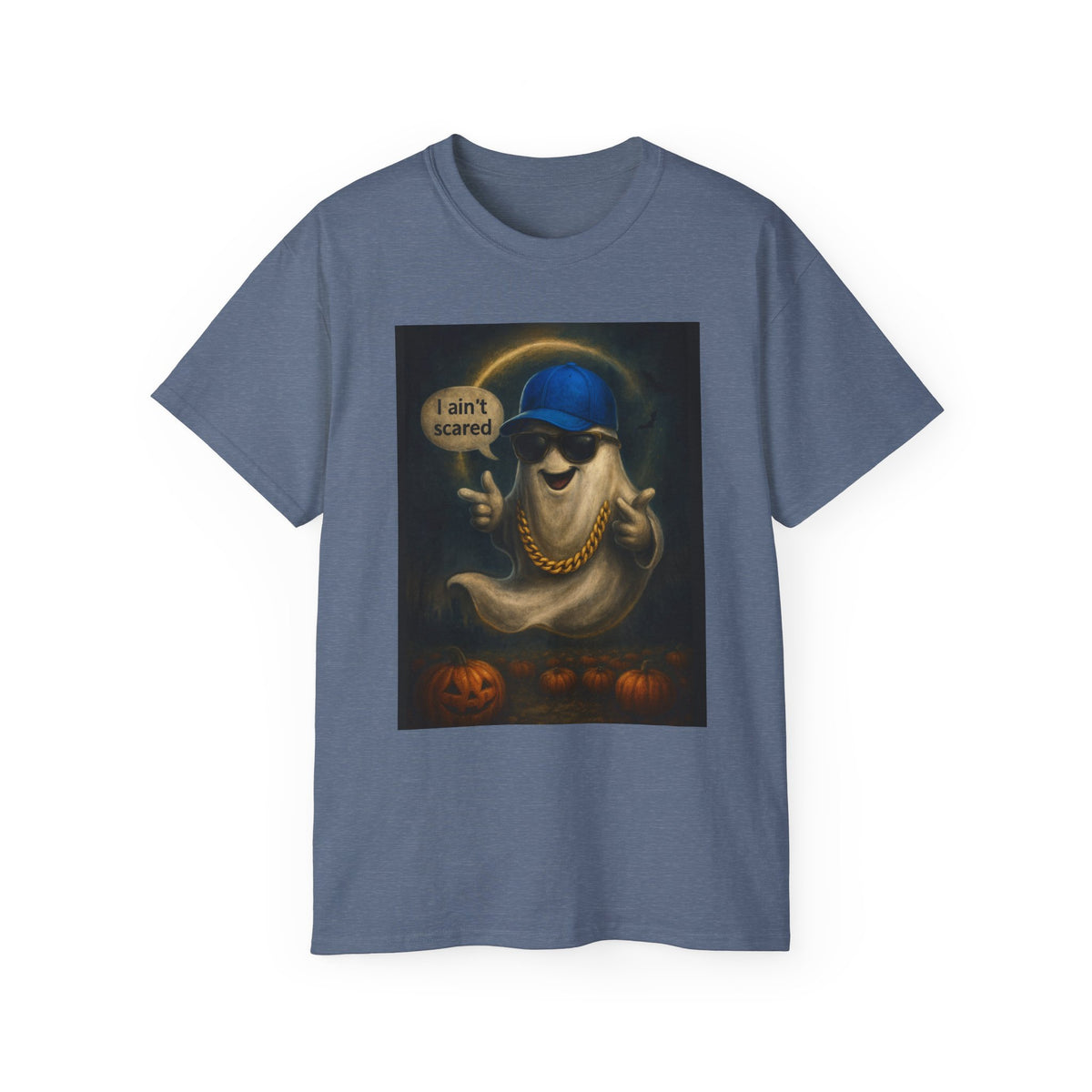 I Ain't Scared Ghost-Cotton T-Shirt