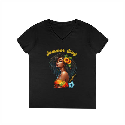 Summer Vibes 3 Ladies' V-Neck T-Shirt