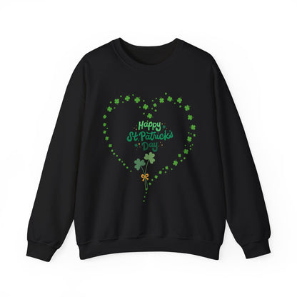 Happy St. Patrick's Day Shamrock Heart Sweatshirt