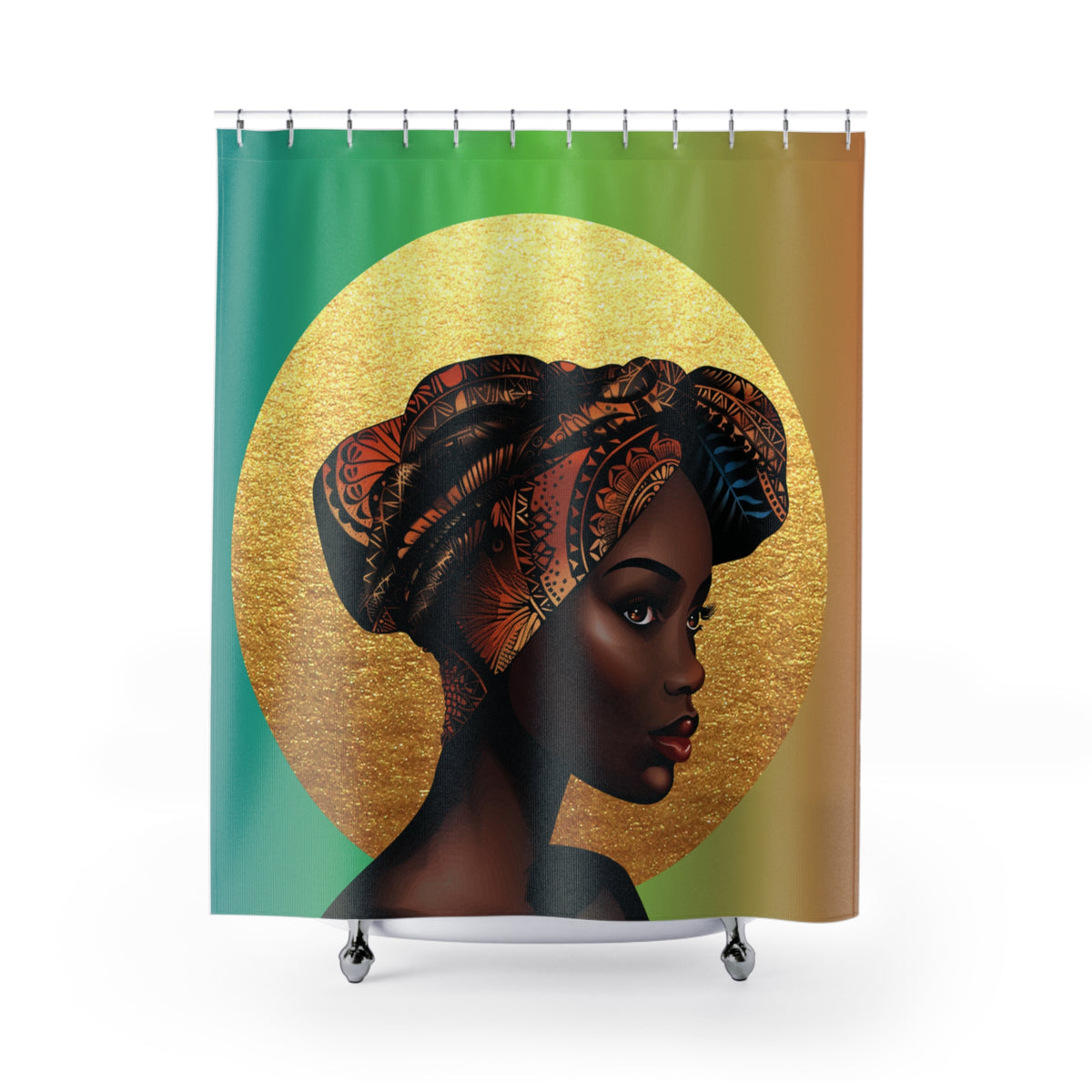 Queen Moon African Heritage Shower Curtain - Vibrant Home Decor