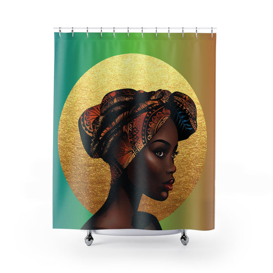 Queen Moon African Heritage Shower Curtain - Vibrant Home Decor