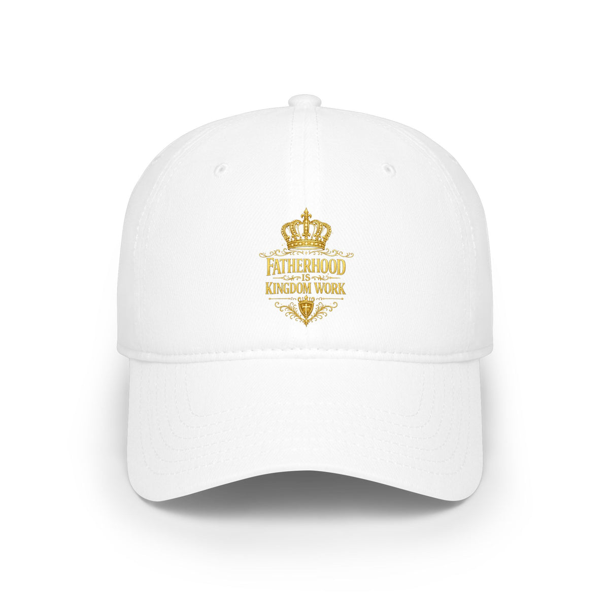 Fatherhood Crown Baseball Cap — "Fatherhood: Kingdom Work" Embroidered Dad Hat