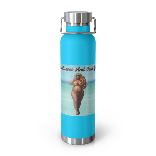 Rock Your Curves And Own Your Waves Insulated 22 oz Water Bottle