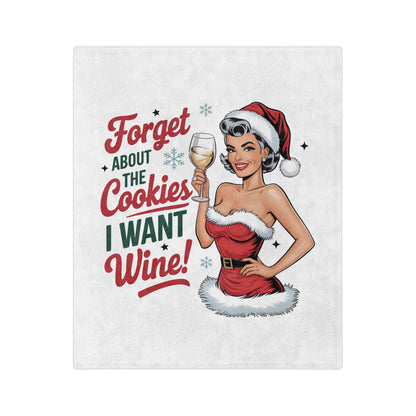 Forget About The Cookies-Velveteen Microfiber Blanket (White)