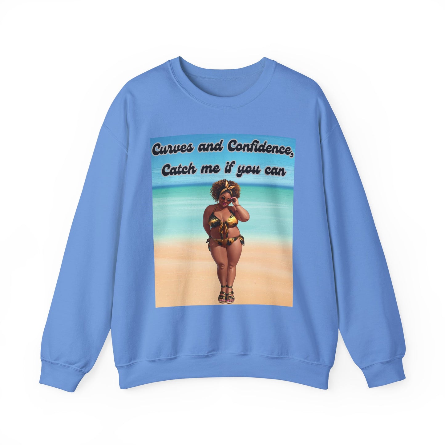 Curves and Confidence Catch Me If You Can Sweatshirt, Unisex Crewneck Sweatshirt