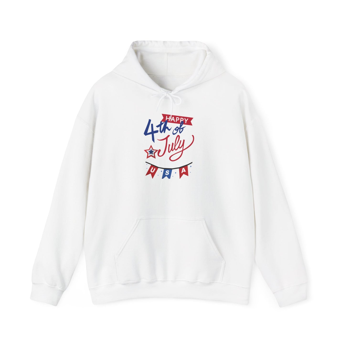 Patriotic "Happy 4th of July" USA Hoodie