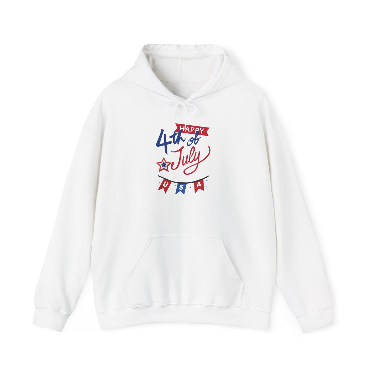 Patriotic "Happy 4th of July" USA Hoodie