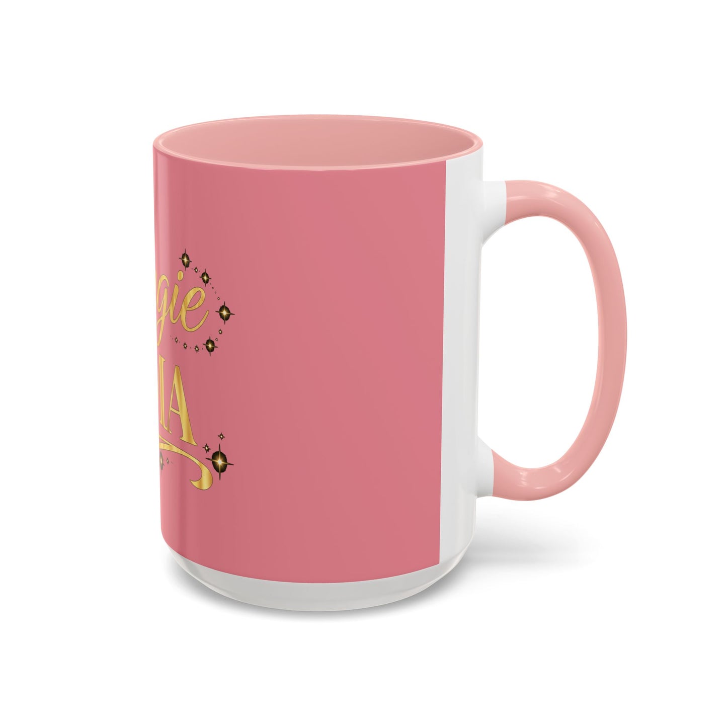 Bougie Mama Coffee Mug – Pink Accent 11/15oz, Gold Script Mom Gift