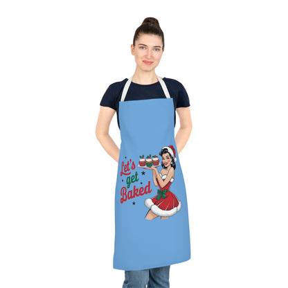 Let's Get Baked-Adult Apron (AOP) (Lt Blue)