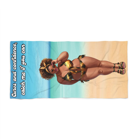 Curves and Confidence Beach Towel