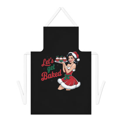 Let's Get Baked-Adult Apron (AOP) (Black)