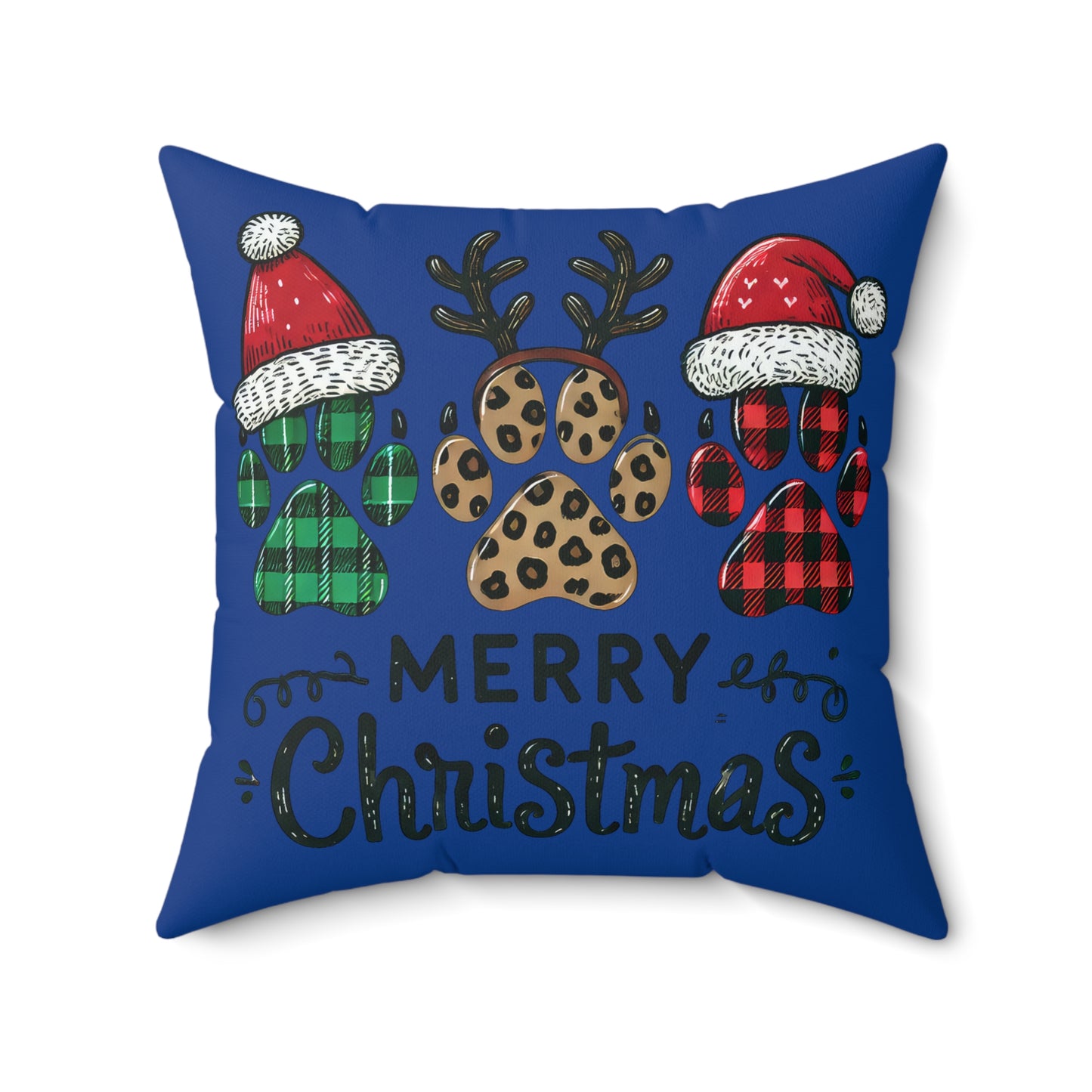 Christmas Paws-Dark Blue