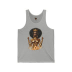 Golden Goddess Unisex Jersey Tank - Afrocentric Graphic Tank Top