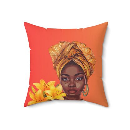 Lily-Spun Polyester Square Pillow