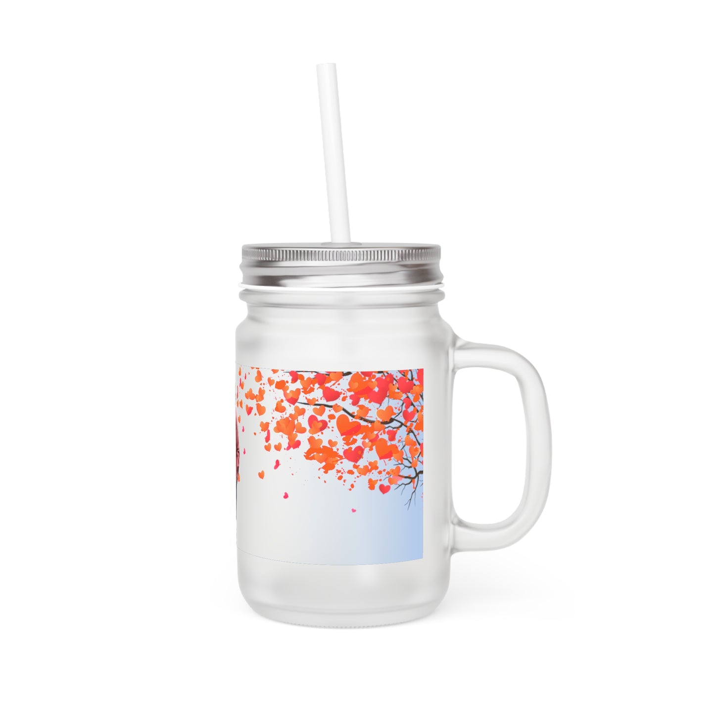 Love Stroll Mason Jar with Straw - Perfect Gift for Couples