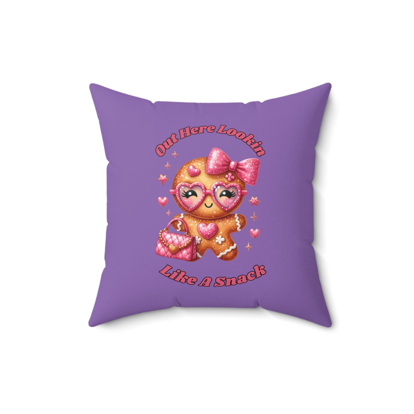 Out Here Lookin Like A-Spun Polyester Square Pillow (Lt Purple)