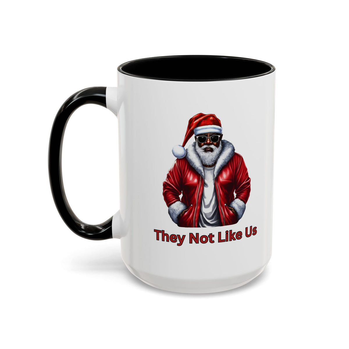 They Not Like Us-Accent Coffee Mug (11, 15oz) (Black)