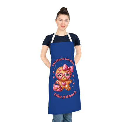 Lookin Like A Snack-Adult Apron (AOP) (Dk Blue)