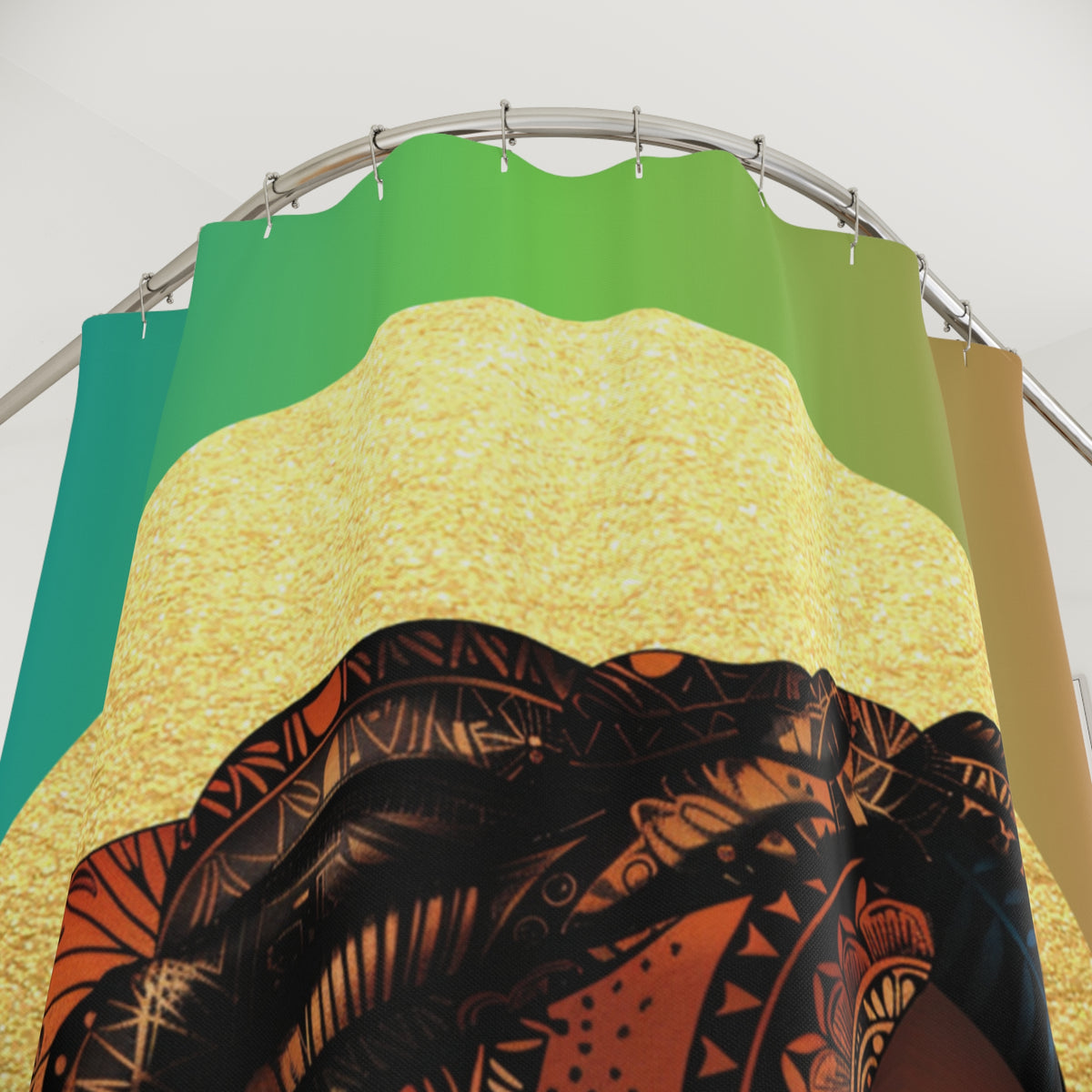Queen Moon African Heritage Shower Curtain - Vibrant Home Decor