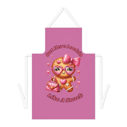 Lookin Like A Snack-Adult Apron (AOP) (Lt Pink)